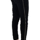 Ermanno Scervino Chic Black Slim Fit Cropped Pants