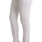 Ermanno Scervino Chic White Slim Fit Cotton Pants