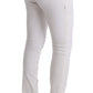 Ermanno Scervino Chic White Slim Fit Cotton Pants