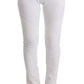 Ermanno Scervino Chic White Slim Fit Cotton Trousers