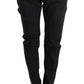 Ermanno Scervino Sleek Black Cotton Slim Fit Pants