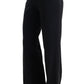 Ermanno Scervino Chic Black Bootcut Formal Pants