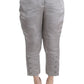 Ermanno Scervino Chic Gray Cropped Silk Pants