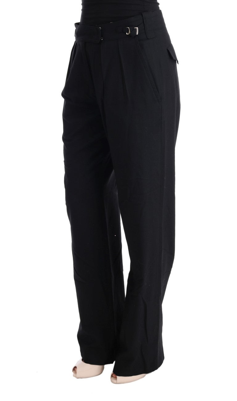 Ermanno Scervino Elegant Black Formal Cotton Pants