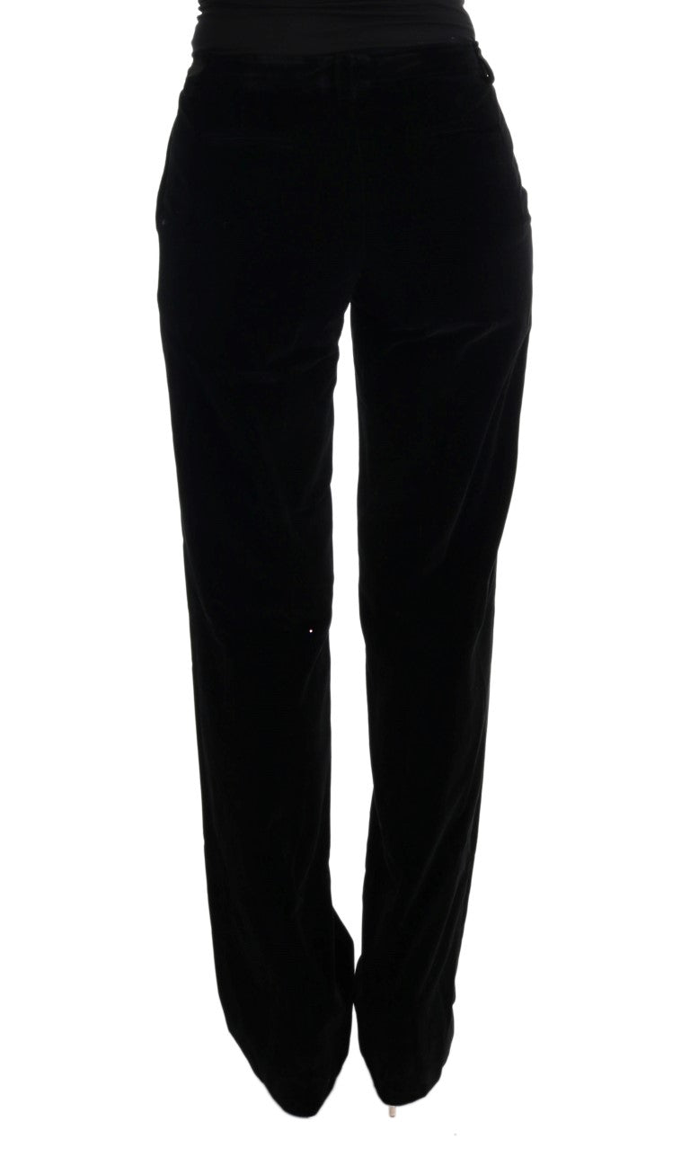 Ermanno Scervino Chic Black Regular Fit Trousers