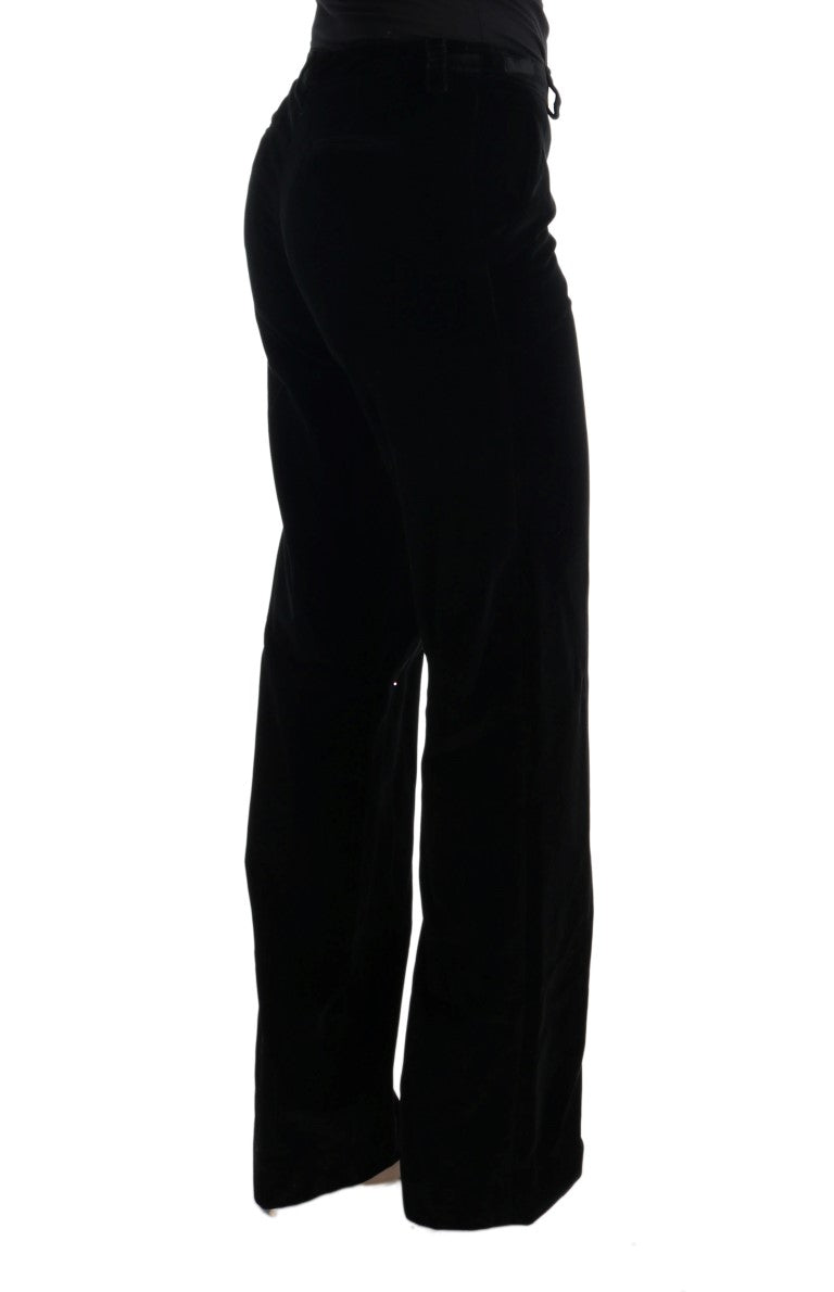 Ermanno Scervino Chic Black Regular Fit Trousers