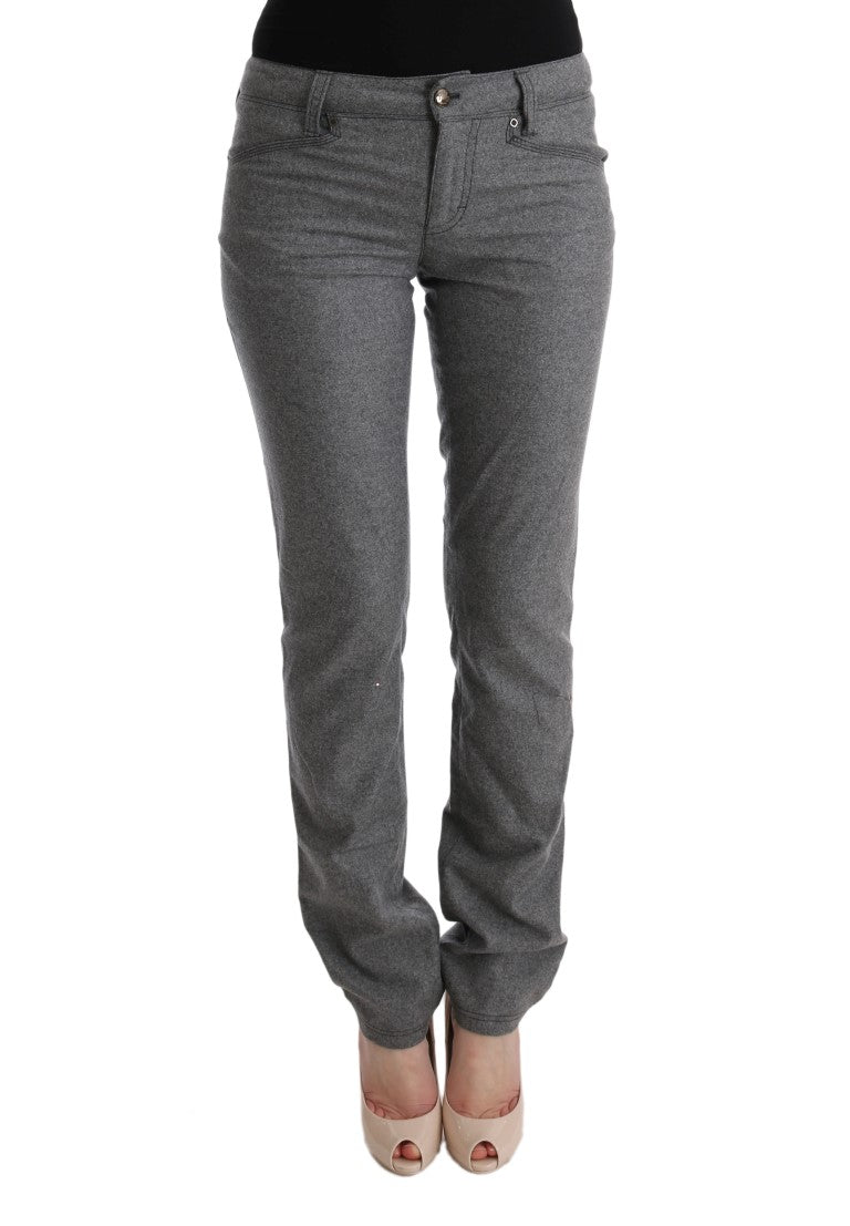 Ermanno Scervino Chic Gray Skinny Pants for Sophisticated Style