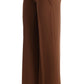 Cavalli Elegant Boot Cut Brown Polyester Pants