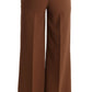 Cavalli Elegant Boot Cut Brown Polyester Pants