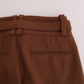 Cavalli Elegant Boot Cut Brown Polyester Pants