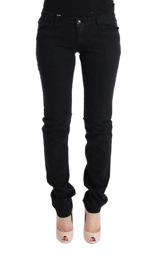 Cavalli Elegant Black Slim Fit Jeans