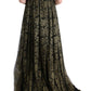 Dolce & Gabbana Sunflower Lace Crystal Maxi Shift Dress