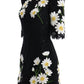 Dolce & Gabbana Black Floral Lace Chamomile Embroidered Dress