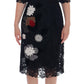 Dolce & Gabbana Elegant Black Floral Lace Embroidered Sheath Dress