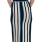 Dolce & Gabbana Chic Striped Silk Sheath Dress