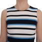 Dolce & Gabbana Chic Striped Silk Sheath Dress