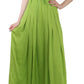 Dsquared² Green Spaghetti Strap Long A-line Pleated Dress