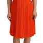 Dsquared² Multicolor Silk Sleeveless Pleated Knee Length Dress