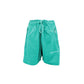 Pharmacy Industry Chic Green Bermuda Shorts with Side Stripes