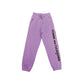 Comme Des Fuckdown Chic Purple Cotton Sweatpants with Logo Print