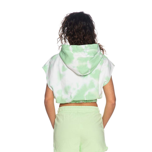 Hinnominate Apple Green Brushed Tie-Dye Sleeveless Hoodie