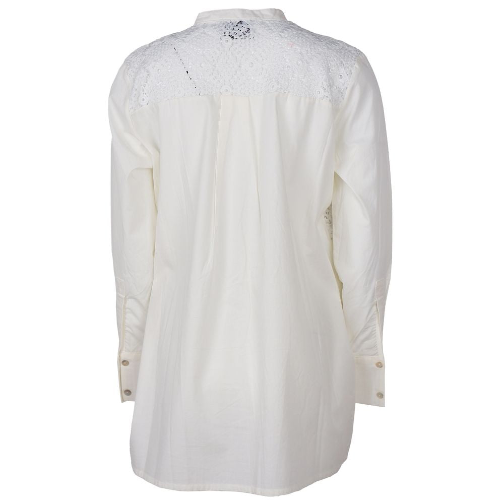 Alpha Studio White Cotton Shirt