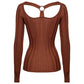 PINKO Brown Viscose Sweater