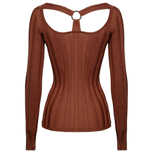 PINKO Brown Viscose Sweater