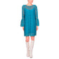 Alberta Ferretti Sky Blue Embroidered Short Dress