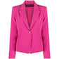 Patrizia Pepe Fuchsia One-Button Stretchy Chic Blazer