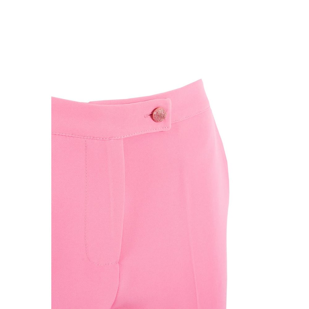 Yes Zee Elegant Pink Crepe Trousers for Women