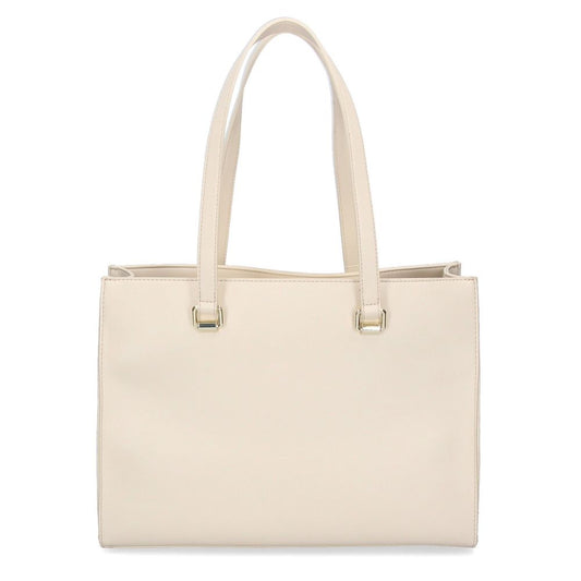 Love Moschino Chic White Faux Leather Shopper Tote