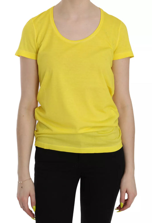 Dsquared² Yellow Round Neck Short Sleeve Shirt Top Blouse