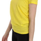 Dsquared² Yellow Round Neck Short Sleeve Shirt Top Blouse