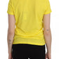 Dsquared² Yellow Round Neck Short Sleeve Shirt Top Blouse