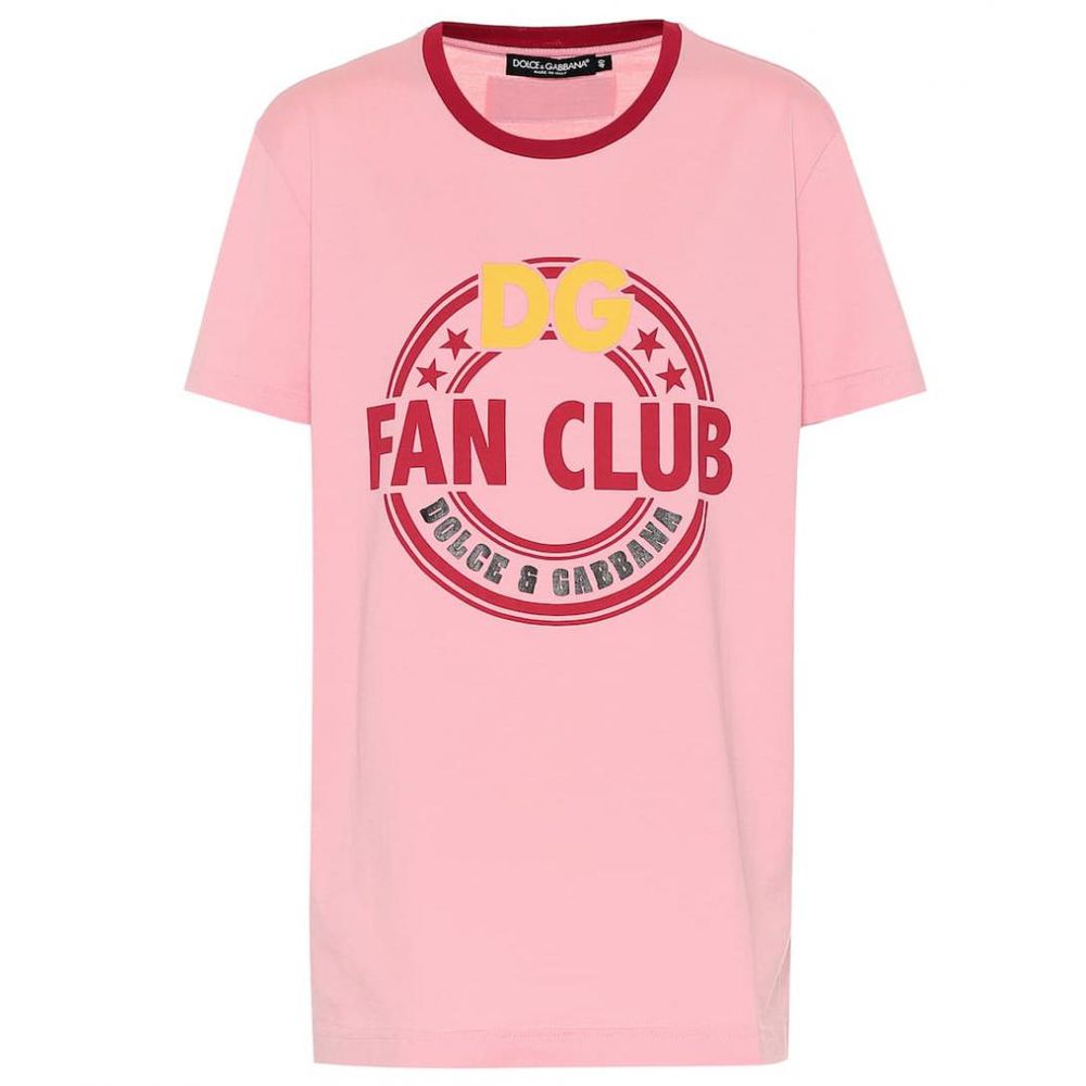 Dolce & Gabbana Chic Pink Dual-Design Cotton Tee