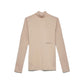 Hinnominate Elegant Beige Turtleneck Sweatshirt