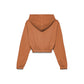 Hinnominate Elegant Brown Short Hooded Sweatshirt