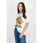 Love Moschino Chic Logo Cotton Tee in Elegant White