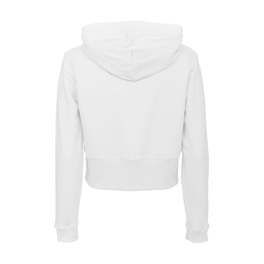 Imperfect White Cotton Women's Hoodie