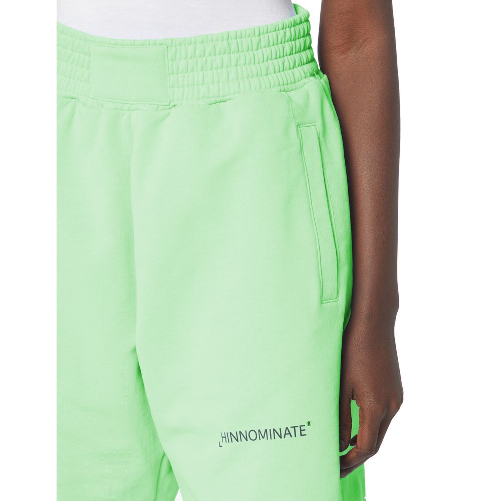 Hinnominate Chic Green Cotton Bermuda Shorts with Logo