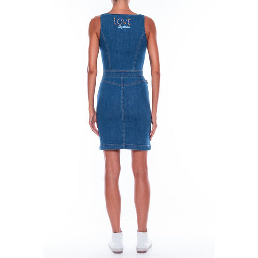 Love Moschino Blue Cotton Women Dress