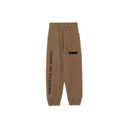 Comme Des Fuckdown Brown Cotton Women Sweatpant