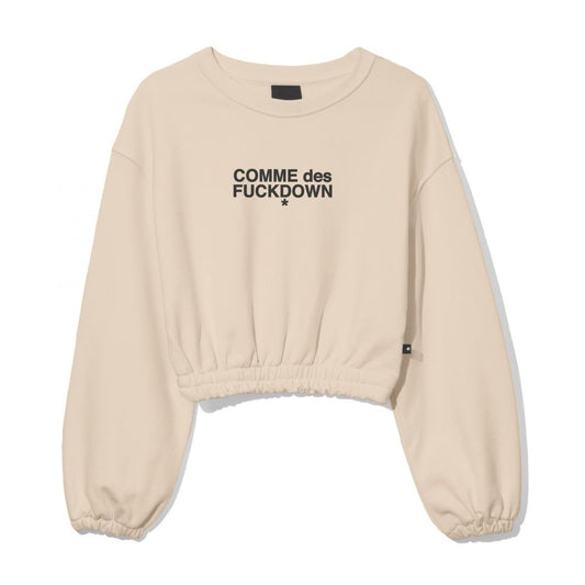 Comme Des Fuckdown Beige Cotton Women Sweater