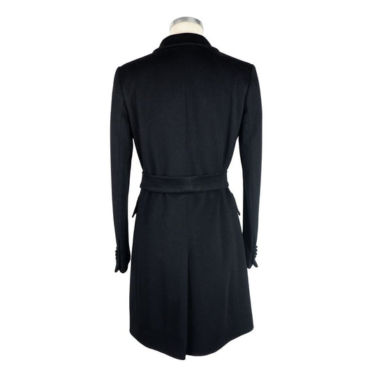 Made in Italy Black Wool Women Coat