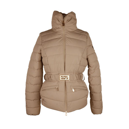 Yes Zee Brown Nylon Women Jacket