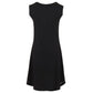 Imperfect Elegant Black Logo Cotton Dress