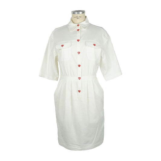 Love Moschino White Cotton Women Dress