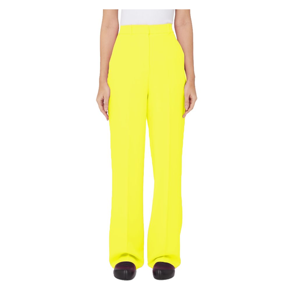 Hinnominate Elegant Soft Yellow Trousers