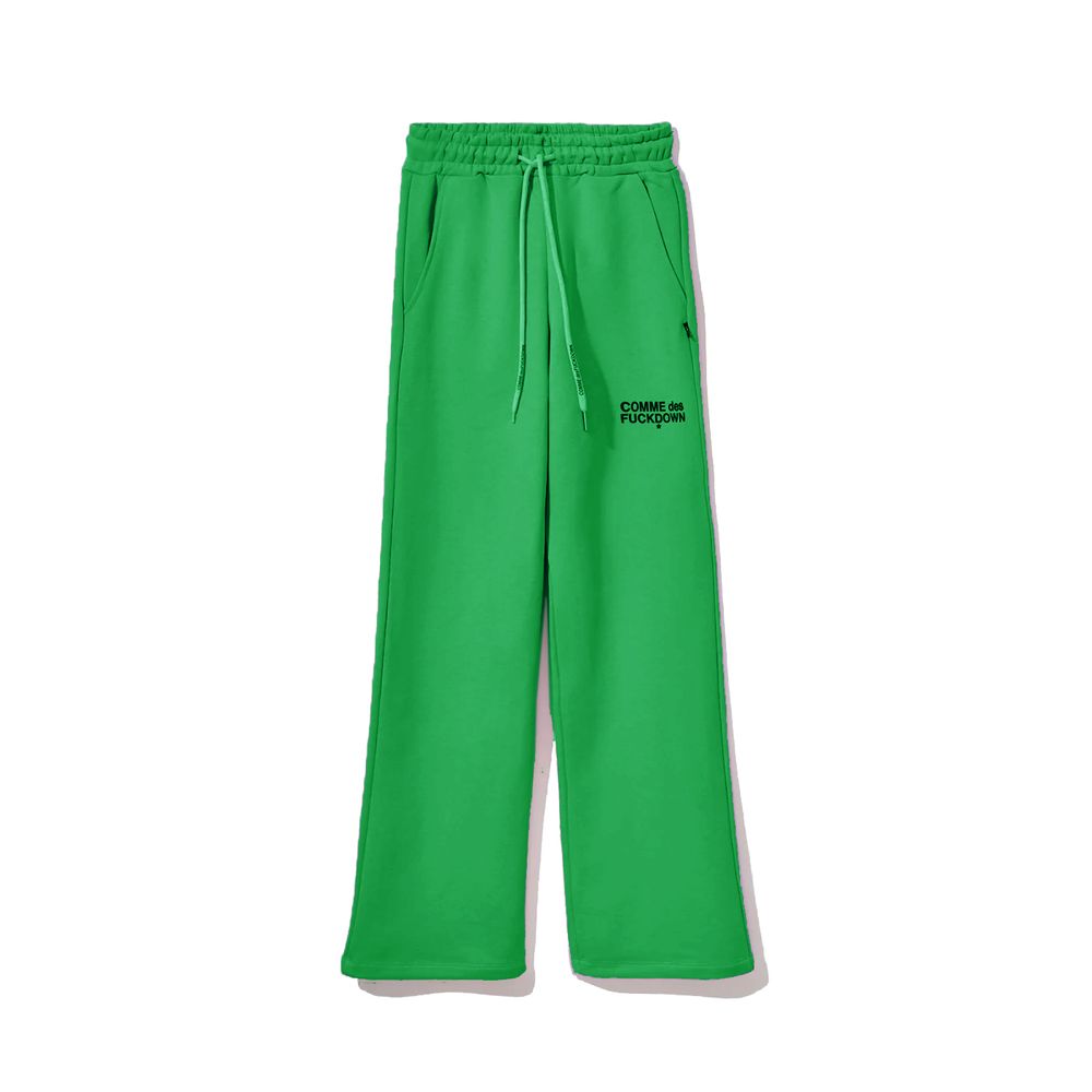 Comme Des Fuckdown Green Cotton Women Palazzo Pants